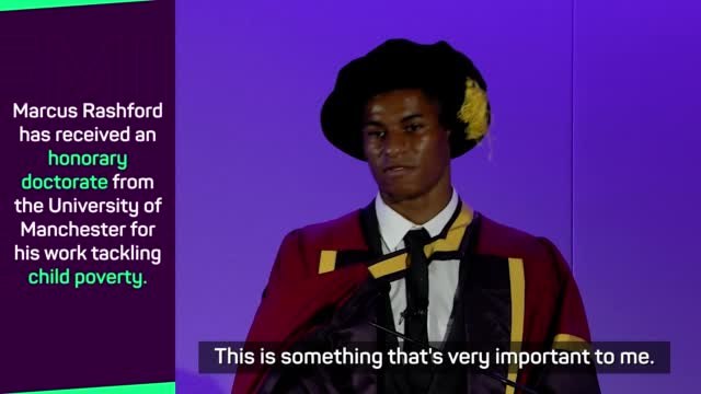 Marcus Rashford receives honorary doctorate in recognition of his activism