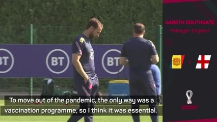 Southgate believes the vaccination programme is 'essential'