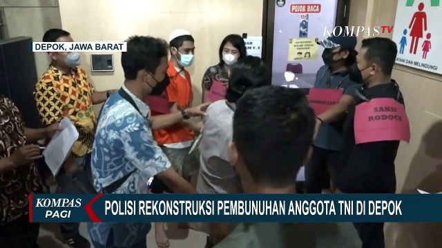 Polisi Gelar Rekonstruksi Kasus Pembunuhan Anggota TNI di Depok