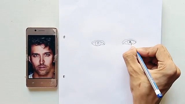 How To Draw Hritik Roshan Eyes Draw Realistic Eyes Hritik Roshan Drawing.
