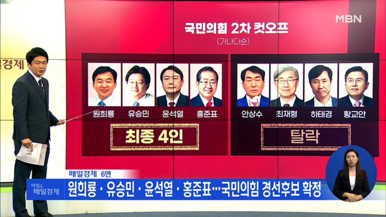 신문브리핑 2 "우파본색 옅어진 젊은 野…'우클릭' 황교안·최재형 낙마" 외 주요기사