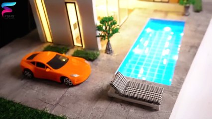 WOW! Amazing Modern Mini House with mini bricks -  How to build awesome modern house _ MCKook