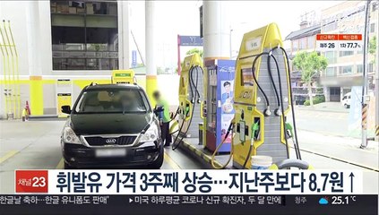 전국 휘발유 가격 3주째 상승…지난주보다 8.7원↑