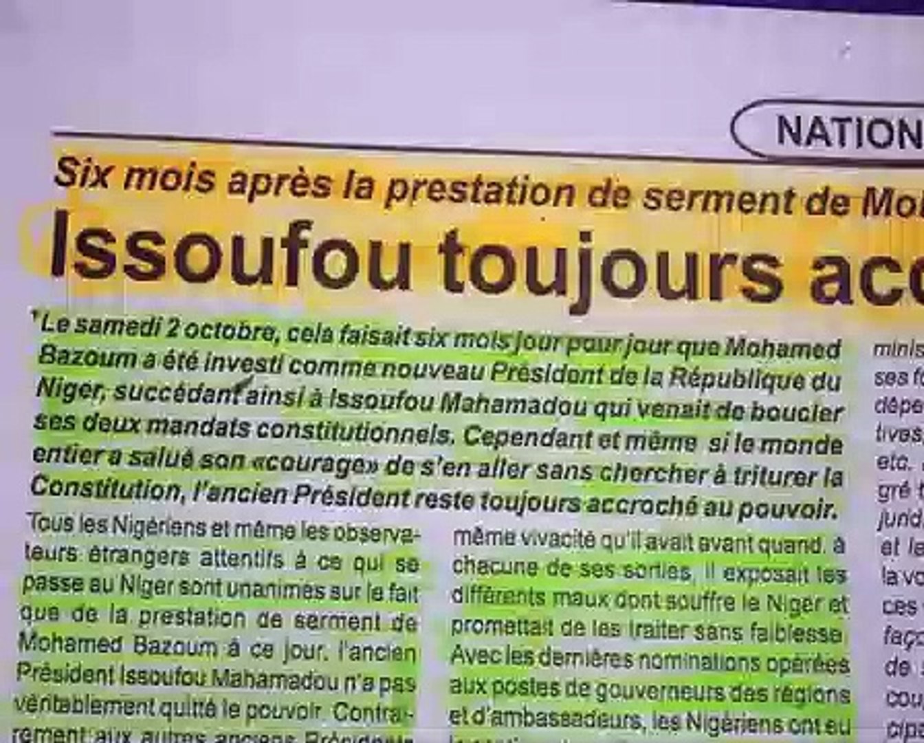 Revue Presse Labari Hausa 08 Octobre