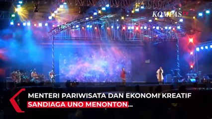Menparekraf Sandiaga Uno dan Wali Kota Solo Gibran Nonton Konser Drive-In