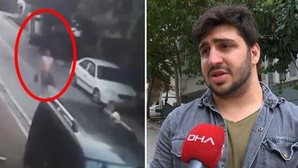 Sokakta yarı çıplak hırsız kovalayan vatandaş amacına ulaştı! O anlar saniye saniye kameralarda