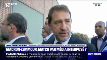 Pour Christophe Castaner, il faut "arrêter de penser que le président de la République parle d'Éric Zemmour lorsqu'il parle de la France"