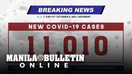 DOH reports 11,010 new cases, bringing the national total to 2,654,450, as of OCTOBER 9, 2021
