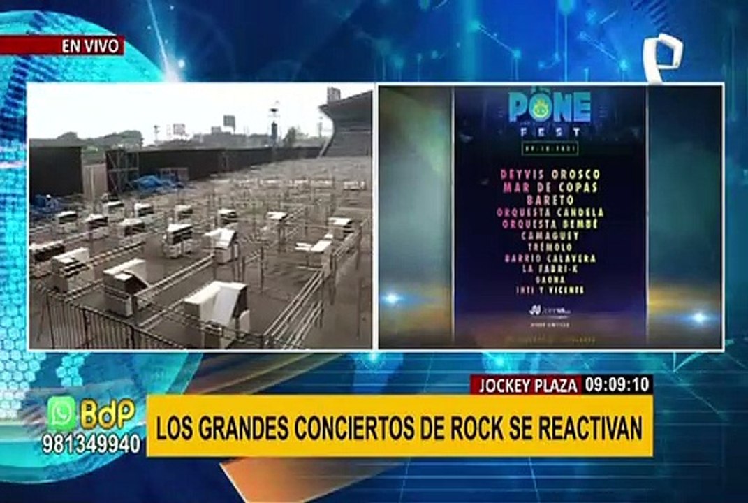 Se reactivan grandes conciertos en el Jockey Plaza