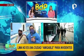 Lima no es una ciudad “amigable”: reportero vive en 'carne propia' un día como invidente