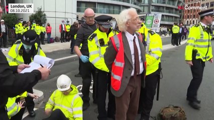 شاهد: نشطاء مدافعون عن البيئة يغلقون دوارا مزدحما في لندن