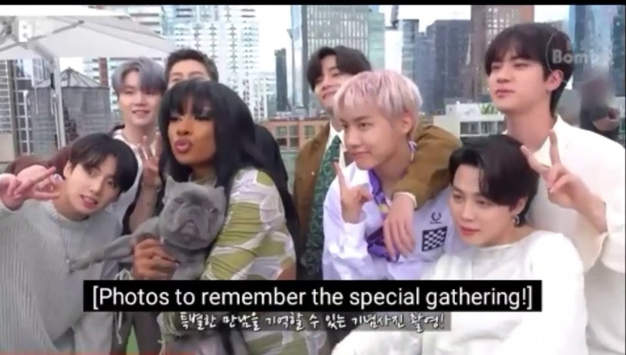 [ENG SUB] BTS MEETING MEGAN THEE STALLION'S DOG