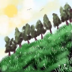 Forest illustration using IbisPaintX