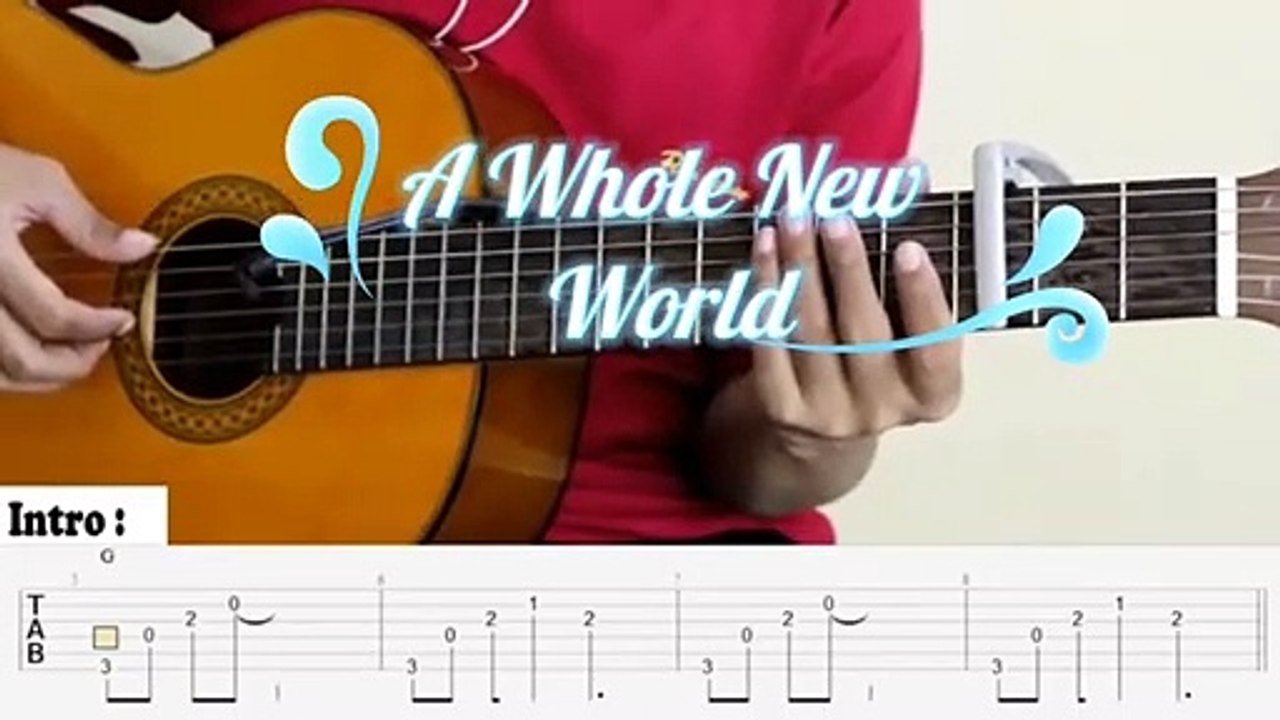 Aladdin - A Whole New World - Fingerstyle Guitar - TAB