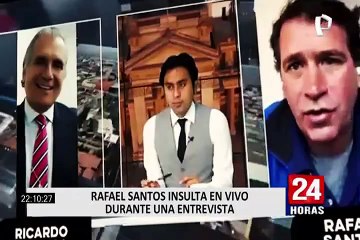 Rafael Santos menta la madre a Ricardo Noriega durante programa en vivo
