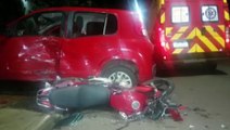 Motociclista sofre fratura na mandíbula após colisão no Pioneiros Catarinenses