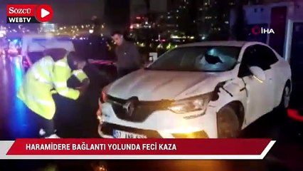 Haramidere bağlantı yolunda feci kaza: 1 ölü, 1 yaralı