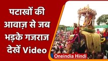 Karnataka: Dussehra समारोह में पटाखों की आवाज से गुस्साया हाथी, देखें फिर क्या हुआ ?| वनइंडिया हिंदी