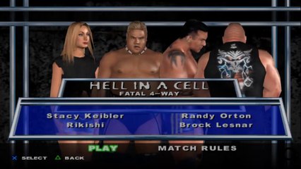 Here Comes the Pain Stacy Keibler(ovr 100) vs Rikishi vs Randy Orton vs Brock Lesnar