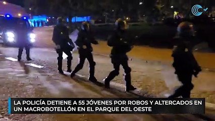 La Policía detiene a 55 jóvenes por robos y altercados en un macrobotellón en el parque del Oeste