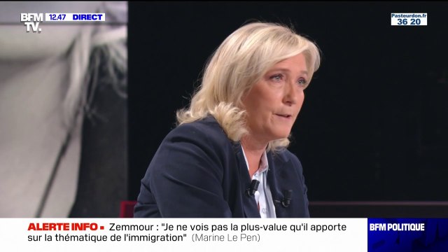 Marine Le Pen: Ce que je vois de Jean-Luc Mélenchon, c'est un immigrationniste fou et un défenseur du fondamentalisme islamiste