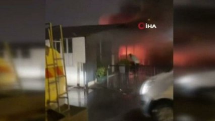 Bunalıma giren şoför kullandığı tırı yaktı