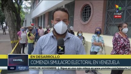 Desde temprano los venezolanos participan en el  simulacro electoral