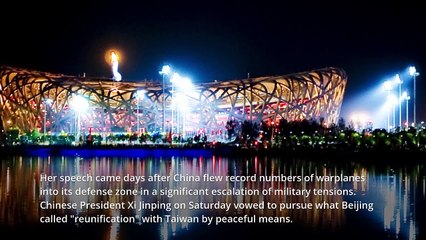 Taiwan won't be forced to bow to China, President Tsai says during National Day celebration || USA