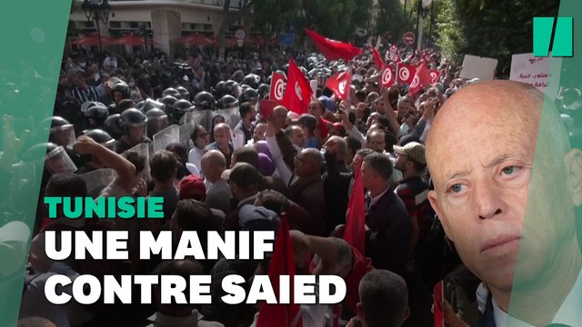 Contre le coup d'État du président Saied, des milliers de Tunisiens dans la rue