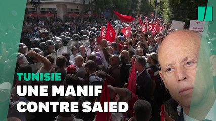 Contre "le coup d'État" du président Saied, des milliers de Tunisiens dans la rue