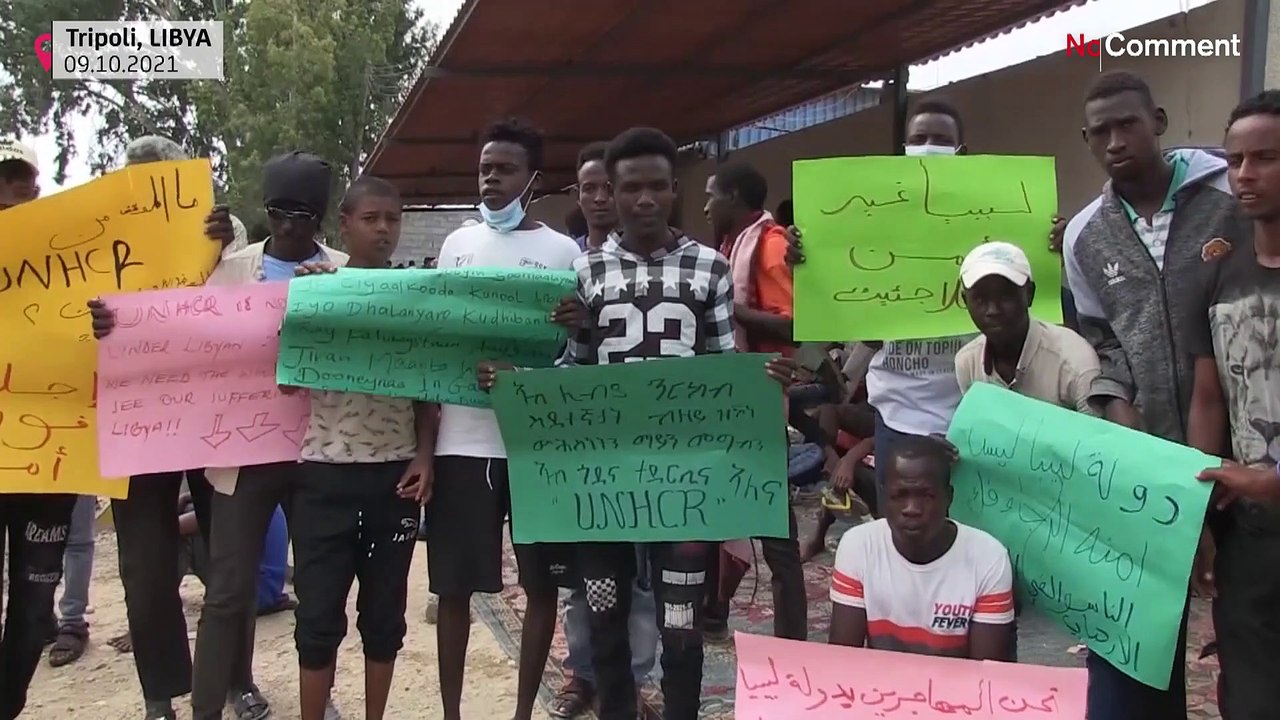 Tripolis: Migranten fordern vor UN-Gebäude mehr Sicherheit