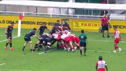 TOP 14 - Essai de Clément RENAUD (BO) - Biarritz Olympique - LOU Rugby - J06 - Saison 2021/2022