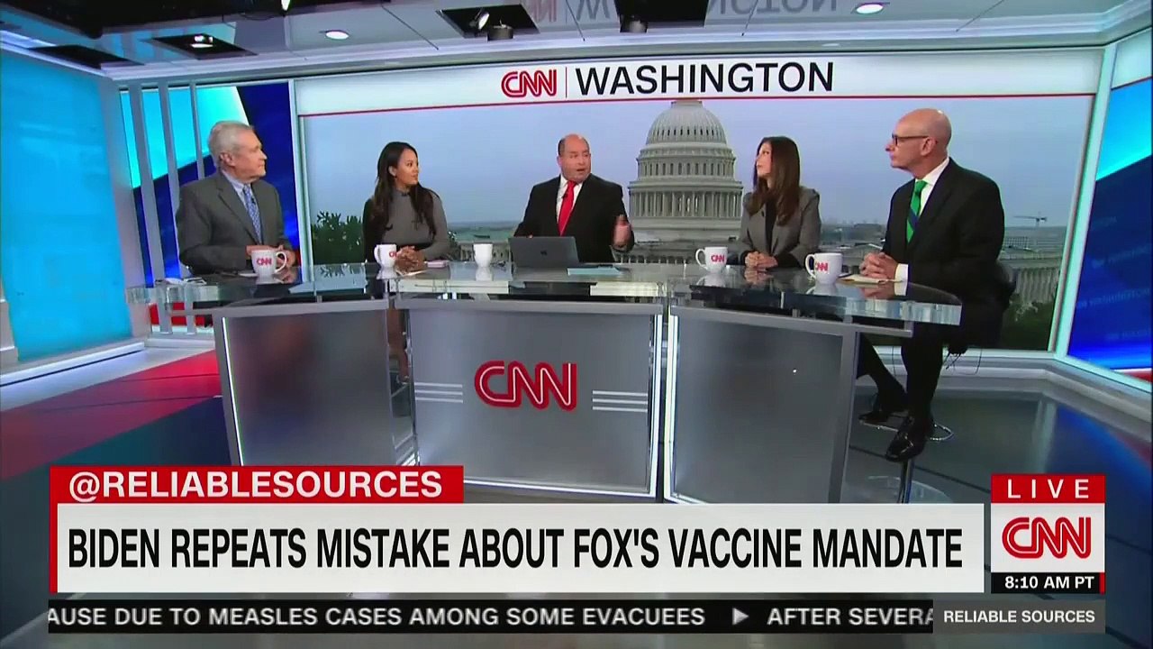 Stelter Hits Biden for Misstating Fox News’ Vaccine Policy
