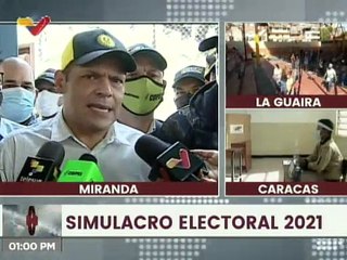 Candidato COPEI Juan Carlos Alvarado: Estamos acudiendo a este simulacro en paz y armonía