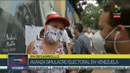Pueblo venezolano participa en simulacro electoral