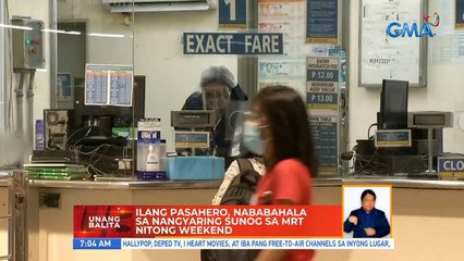 Ilang pasahero, nababahala sa nangyaring sunog sa MRT nitong weekend | UB