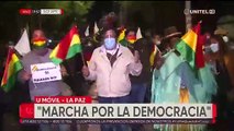 Concluye acto social por el “Día de la Democracia Boliviana” y líderes políticos y sociales salen en marcha