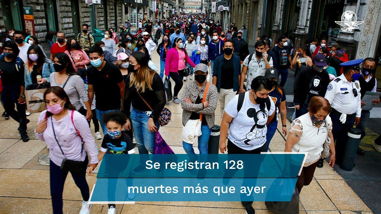 México suma este domingo 2 mil 690 contagios y 128 muertes por Covid en 24 horas
