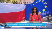 Poland - Thousands turn out for pro-EU rallies after court ruling _ DW News