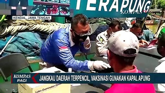 Unik, Polres Kendal Vaksinasi Nelayan di Atas Kapal Apung