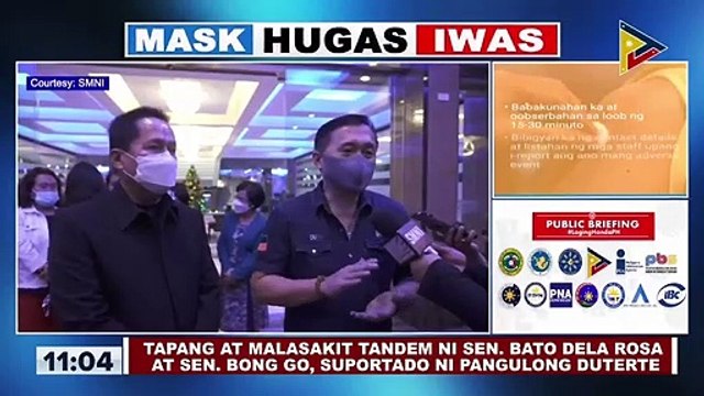 Tapang at Malasakit tandem ni Sen. Bato Dela Rosa at Sen. Bong Go, suportado ni Pangulong Duterte