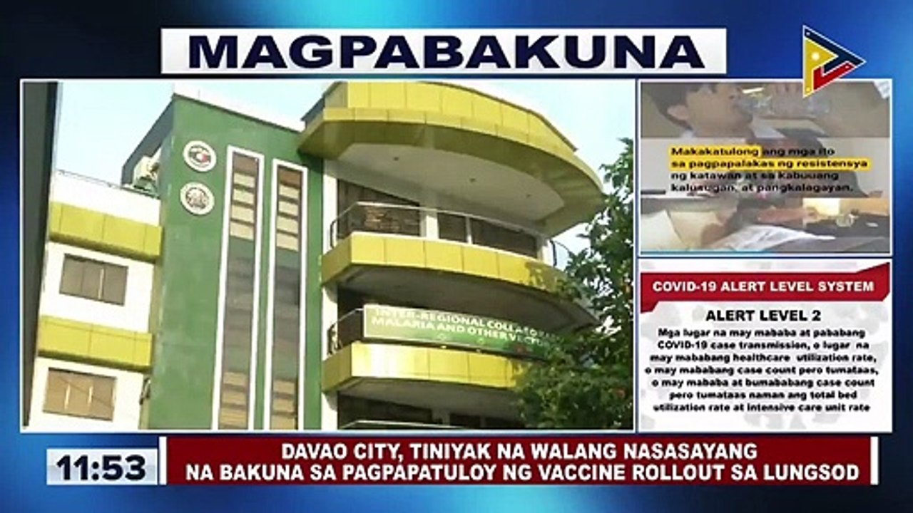 Davao City, tiniyak na walang nasasayang na bakuna sa pagpapatuloy ng vacccine rollout sa lungsod