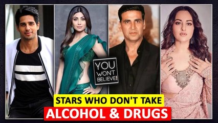 Bollywood Stars Who Don't Consume Drugs & Alcohol | Shilpa Shetty, Sidharth Malhotra