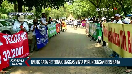 Paguyuban Peternak Unggas Demo di Kawasan Monas, Tuntut Perlindungan Usaha