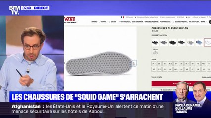 Les Vans Slip-On blanches, chaussures portées dans la série "Squid Game", s'arrachent