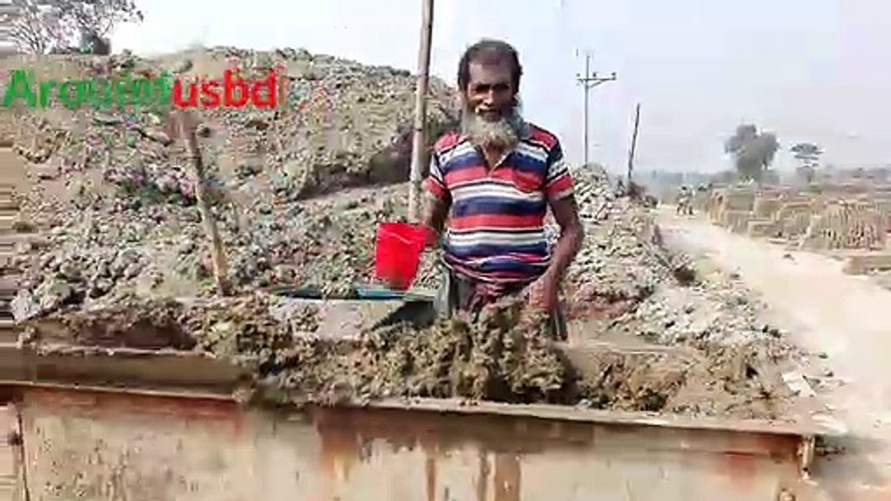 Handmade Brick Making Process Rural Village Area