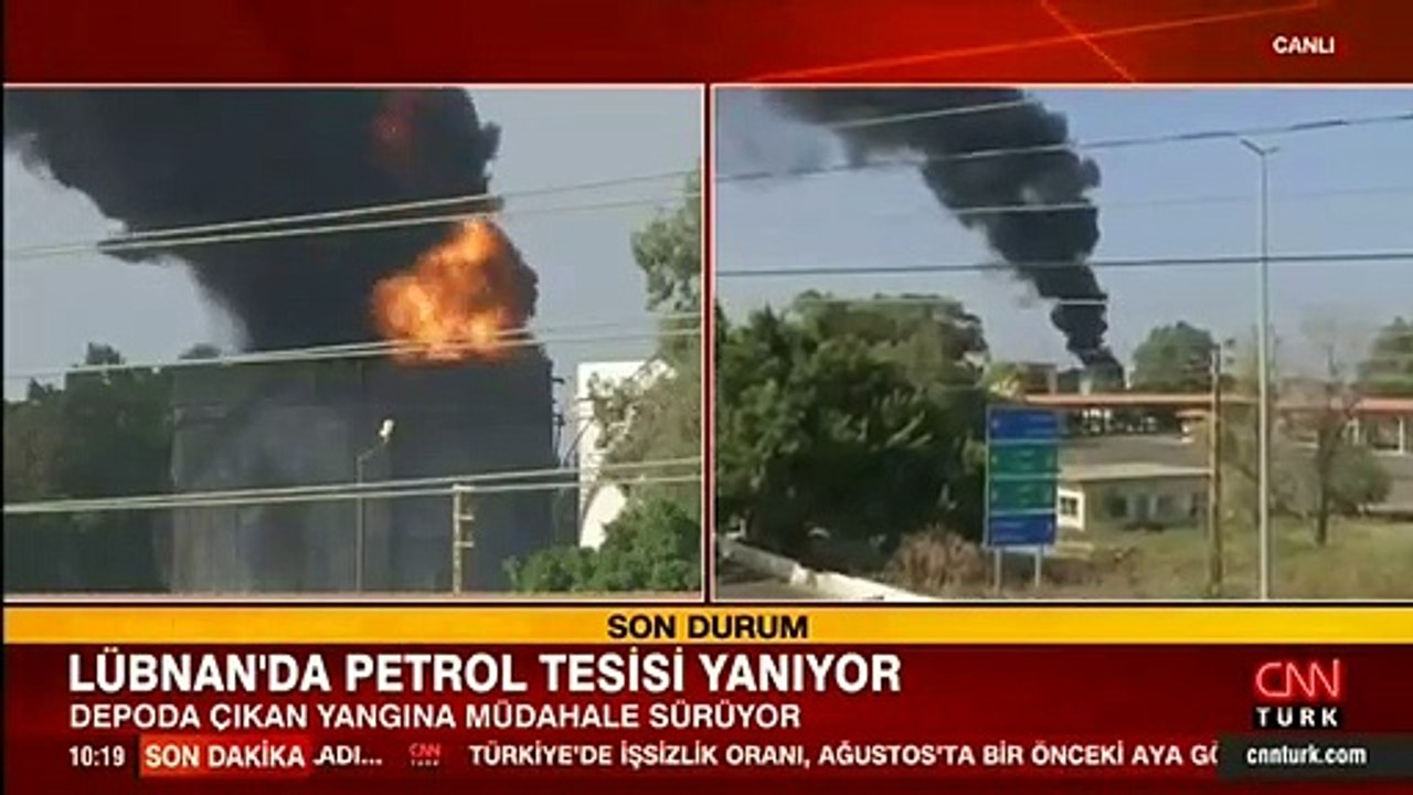 Son dakika... Lübnan'da petrol tesisinde yangın