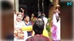 Fans celebrate as Big B waves to them from Jalsa on his 79th birthday