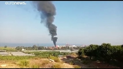 Incêndio em complexo petrolífero no Líbano