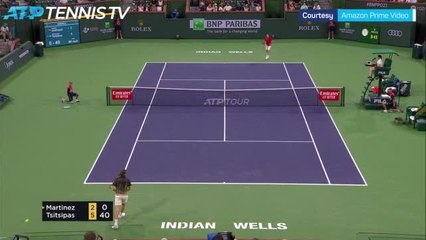 Tsitsipas beats Martinez to break second round duck at Indian Wells